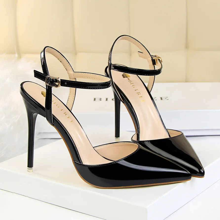 Dame Elegante Lavendel Spitz Scarpins Frauen Neue Sommer 10,5 cm Hohe Dünne Heels Sandalen Weibliche Chic Bankett Kleid Schuhe – Detail 21