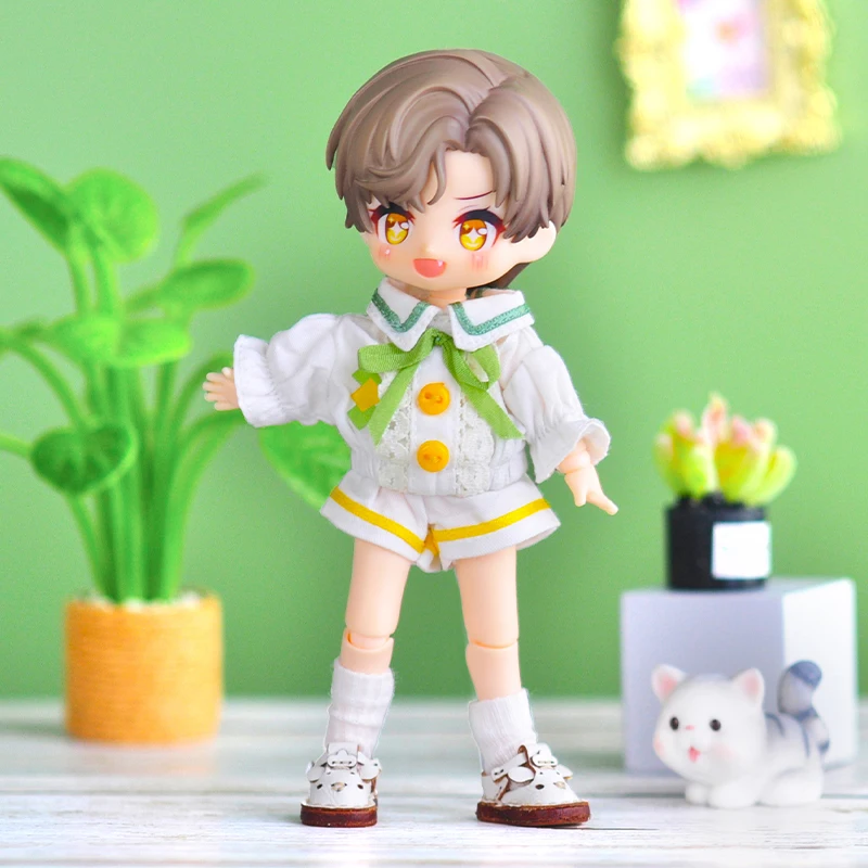 

Ob11 clothes Pleated skirt Sailor suit Navy style set for gsc p9 body 1/12bjd 10cm size Doll cute Handmade Clothes Accessories