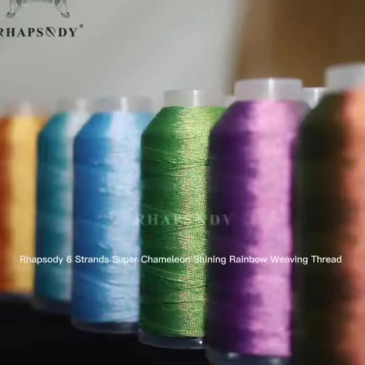 Rhapsody Thread Рhapsody 6 нитей металлизированная радужная нить 150D | AliExpress