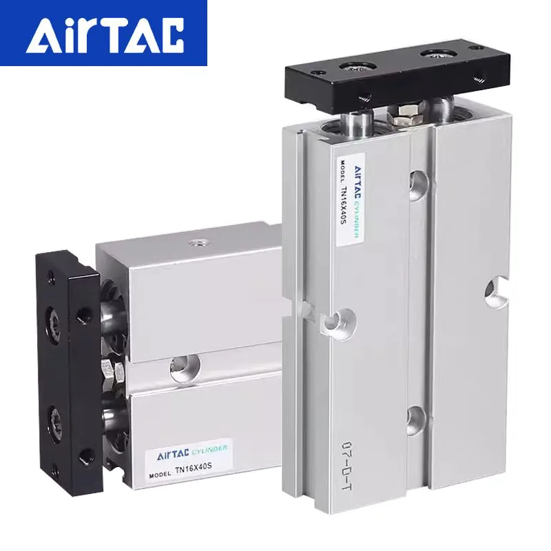 AirTAC Original TN นิวเมติก Dual แกน Twin-rod กระบอก TN10/16/20/25/32 มม.อลูมิเนียมจังหวะ 10-200 มม.Air Cylinde 1