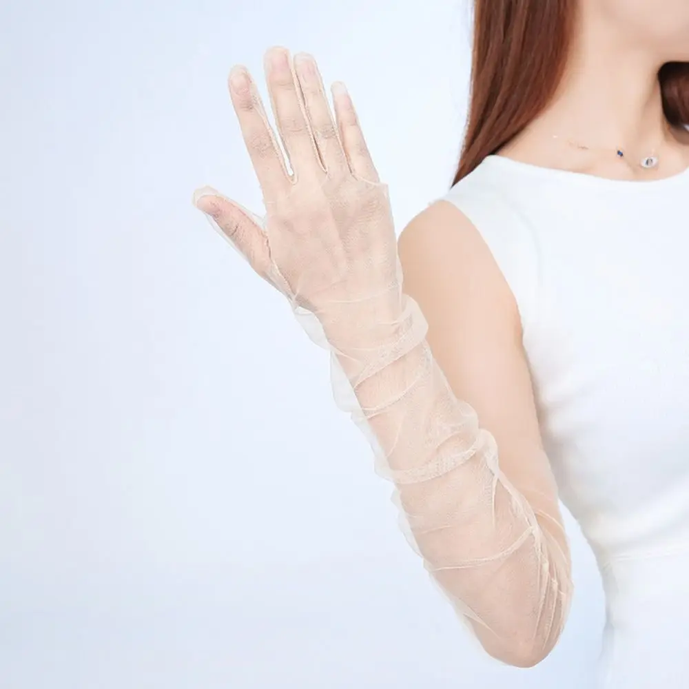Mesh Transparent Gloves Full Finger Sun Protection