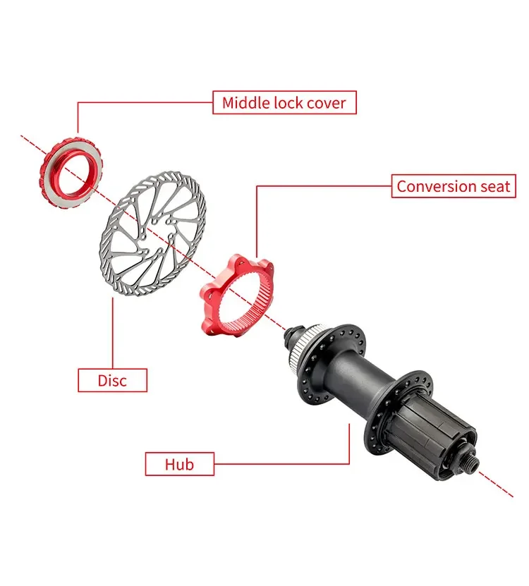Description Picture 3 of itemMUQZI Centre Lock to 6-Bolt Disc Brake Rotor Adapter Bike Centerlock Rotor Lockring