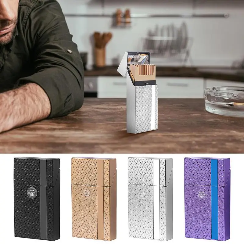 Sleek Portable Cigarette Case for Slim Cigars - Durable Protective Holder for 20 Slim Cigarettes
