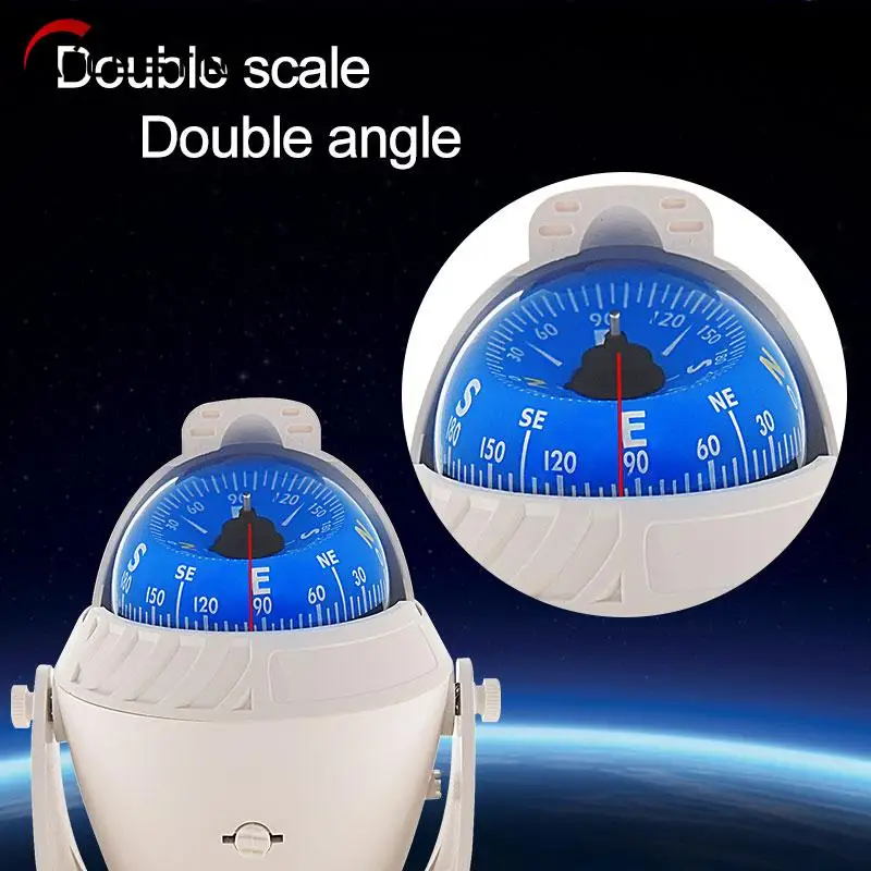 Waterproof Car Boat Compass Digital Pivoting Marine Compass for Outdoor