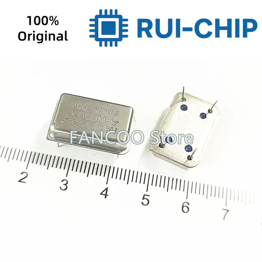 5개 4M 4.000M 4MHZ 4.000MHZ 크리스탈 발진기 액티브 OSC DIP-4 직사각형 풀 사이즈 3.3V 5V