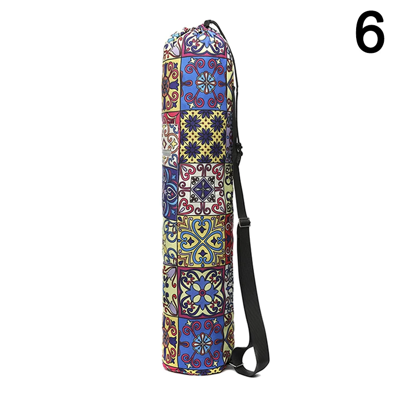 Yoga Mat Bag Carrier Adjustable Shoulder Strap Printing Portable for Fitness Sports Carrier Adjustable Shoulder Strap Printing 2