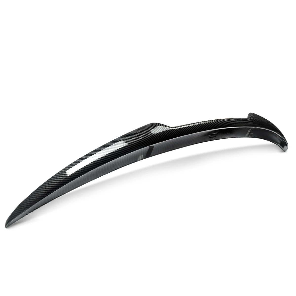 V Style Rear Lip Spoiler Compatible with 2017-2021 Alfa Romeo Giulia Quadrifoglio Carbon Fiber Look Rear Spoiler Rear Tail Wings