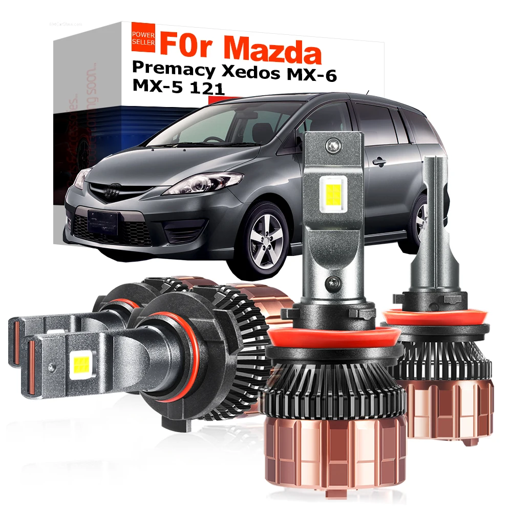 

2 X Car Front Headlight 100W 20000LM Canbus LED Head Light Bulb White 12V For Mazda Premacy Xedos MX-6 MX6 MX-5 MX5 Miata 121