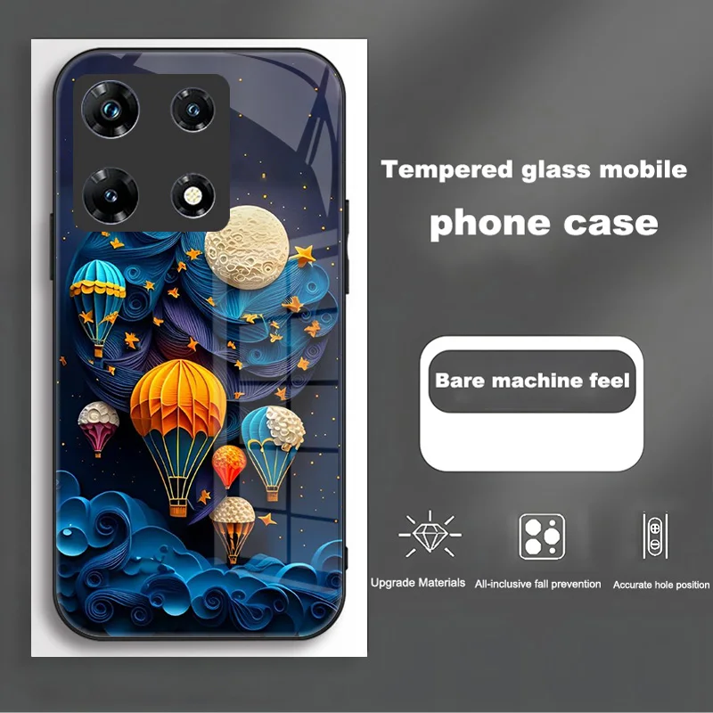 Luxury Shockproof Tempered Glass Phone Case Cover