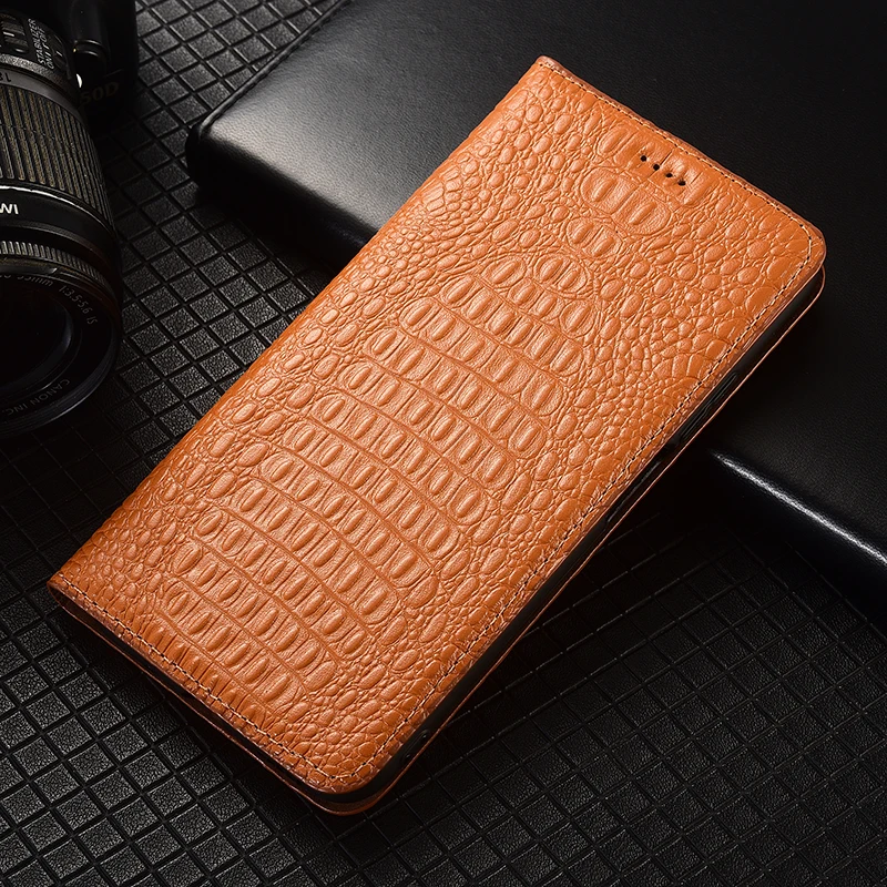 Premium Genuine Leather Flip Cover Wallet Phone Case Shell