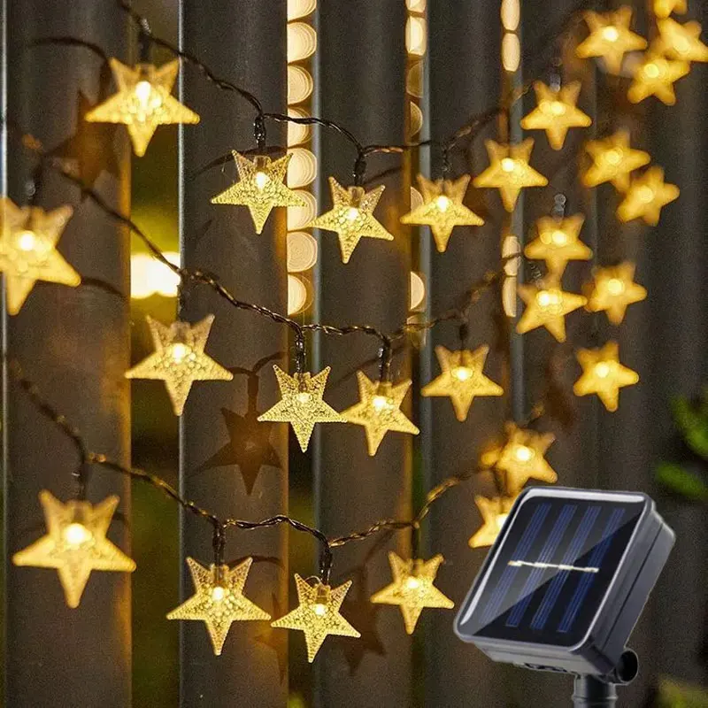 Luminous Solar String Lights - 8 Twinkle Modes
