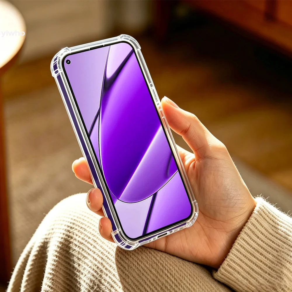 Crystal Clear Shockproof Phone Case with Corner Protection and Precise Cutouts