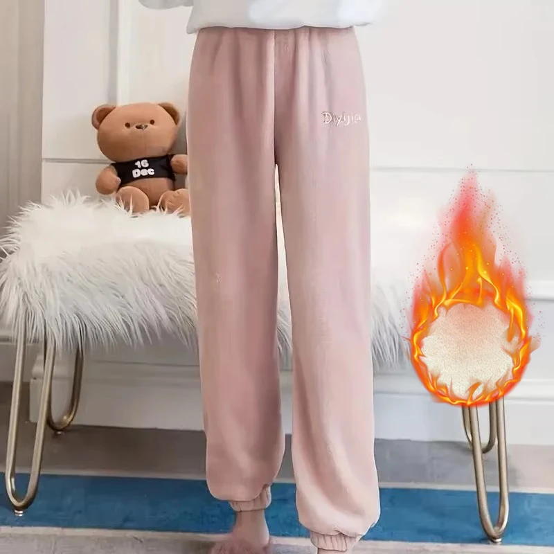 Women Soft Fleece Lined Pajama Pants for Winter