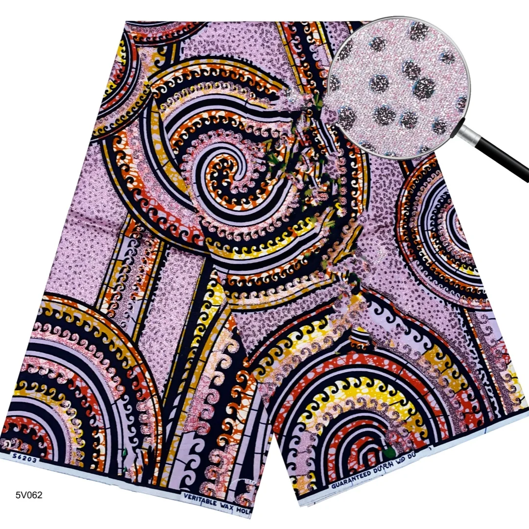 2026 New Style Nigeria Golden- Wax Print Fabric - High Quality African Wax Print Fabric for Patchwork, Clothing & DIY" T1 3