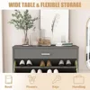 Shoe Storage Cabinet for Entryway, Free Standing Shoe Organizer with 2 Flip Drawers,Hidden Shoe Rack Storage Organizer 4