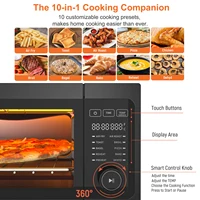 1800W Air Fryer Toaster Oven, Fabuletta 10-in-1 Countertop Convection Air Fryer Oven,Flip Up & Away Capability for Storage Space 2