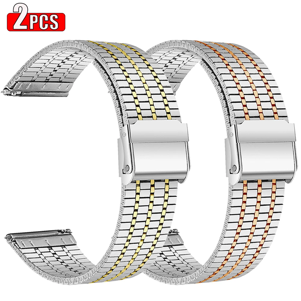 Universal Metal Watchband - Quick Release Strap, 20mm & 22mm