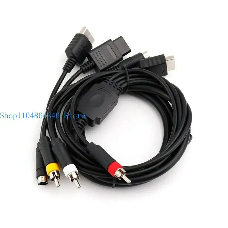 N64 DC128 다중 레트로 게임 콘솔용 5asd 5.9피트 긴 AV 케이블 코드