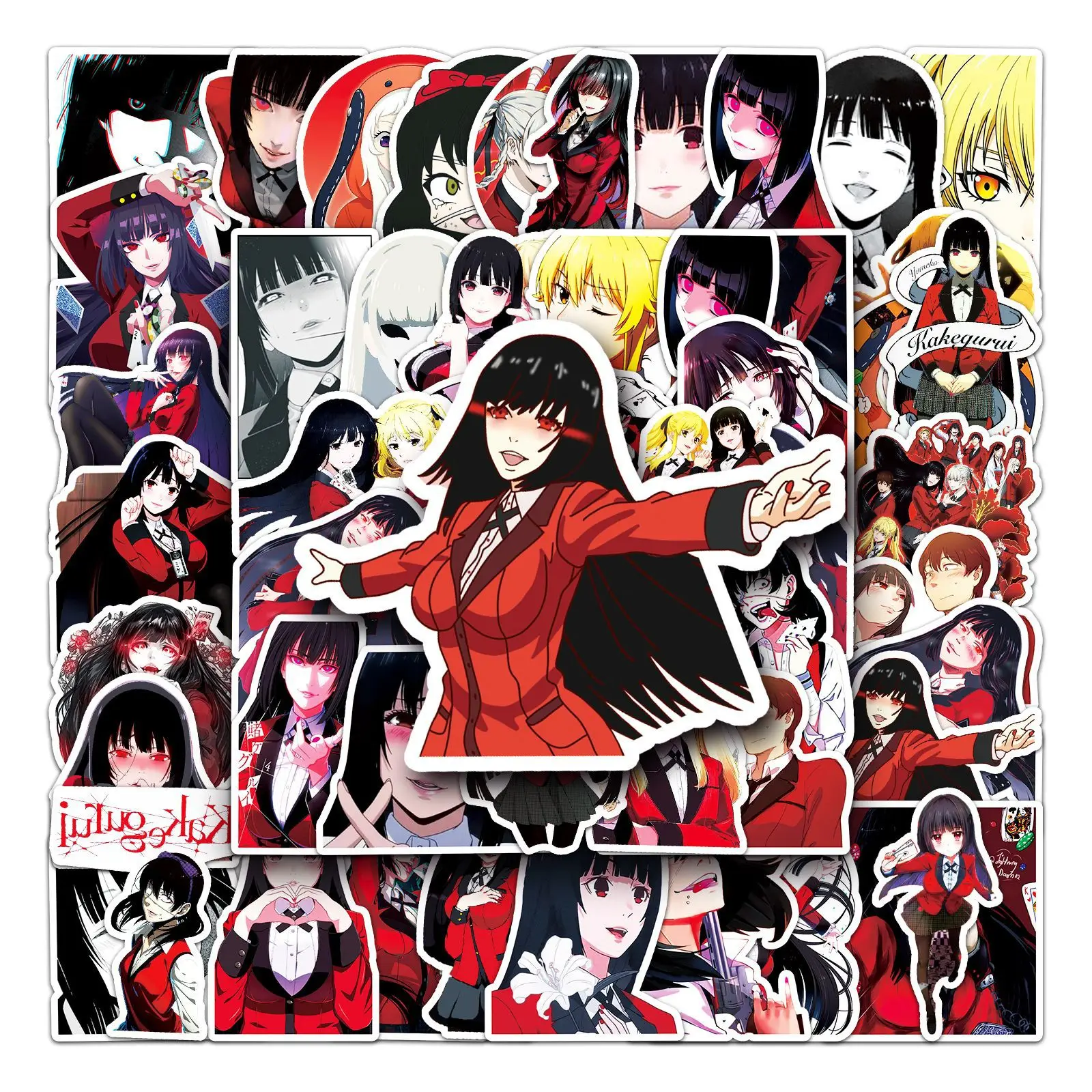 

50Pcs Anime Kakegurui - Compulsive Gambler Series Graffiti Stickers Suitable for Laptop Helmets Desktop Decoration DIY Stickers