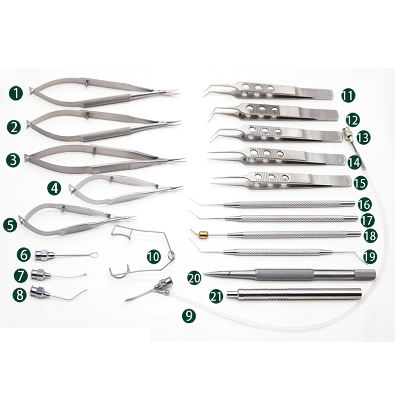 Ophthalmic Cataract Surgical Instrument Set 21pcs