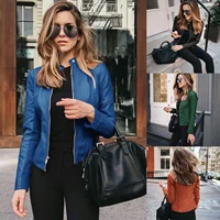 Fashionable Autumn/Winter Women's Leather PU Suit Jacket Wish New Product Popular On Ebay Amazon Small Size 8031