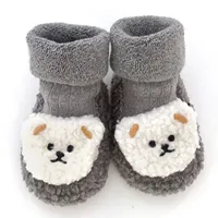 Winter 0-18 Months Newborn Baby Cotton Booties Infant Toddler Girls Boys Soft Bottom Snow Boot Shoe Cute Knit Plush Warm Boots 5