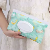 New Baby Wet Wipe Pouch Flip Cover Wipes Holder Case Reusable Tissue Box Refillable Carrying Case Portable Stroller Accessories 1