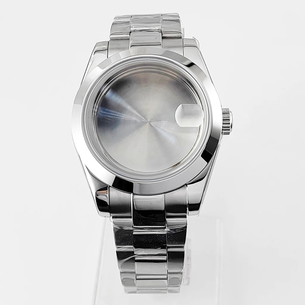 36mm 39mm cassa dell'orologio in acciaio inossidabile vetro zaffiro per NH35 NH36 ETA2824 PT5000 ST2130 orologi movimento accessorio parte  1511