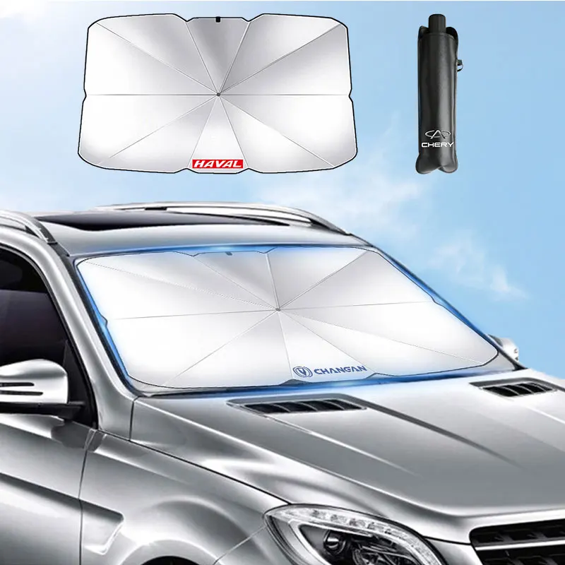 Car Logo Front Windshield Cool Down Sunshade Umbrella for Lincoln