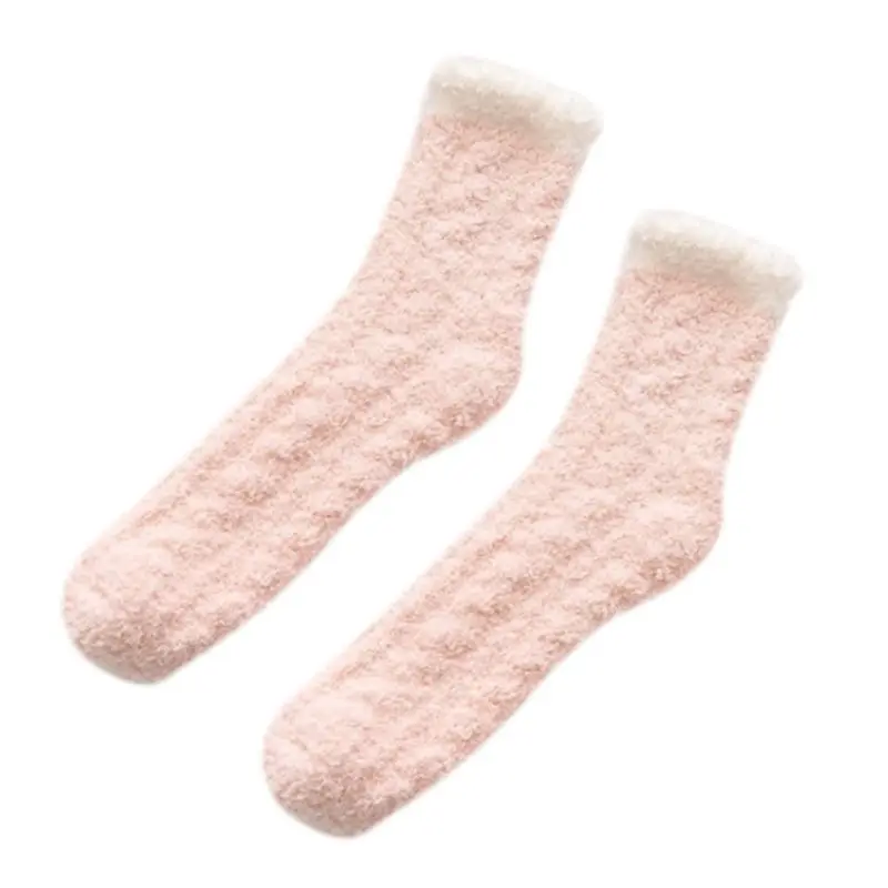 

Womens Winter Coral Fuzzy Slipper Socks Cable Knit Warm Hosiery drop shipping