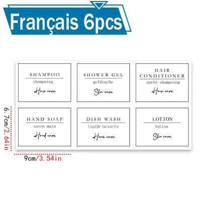 6pcs label white