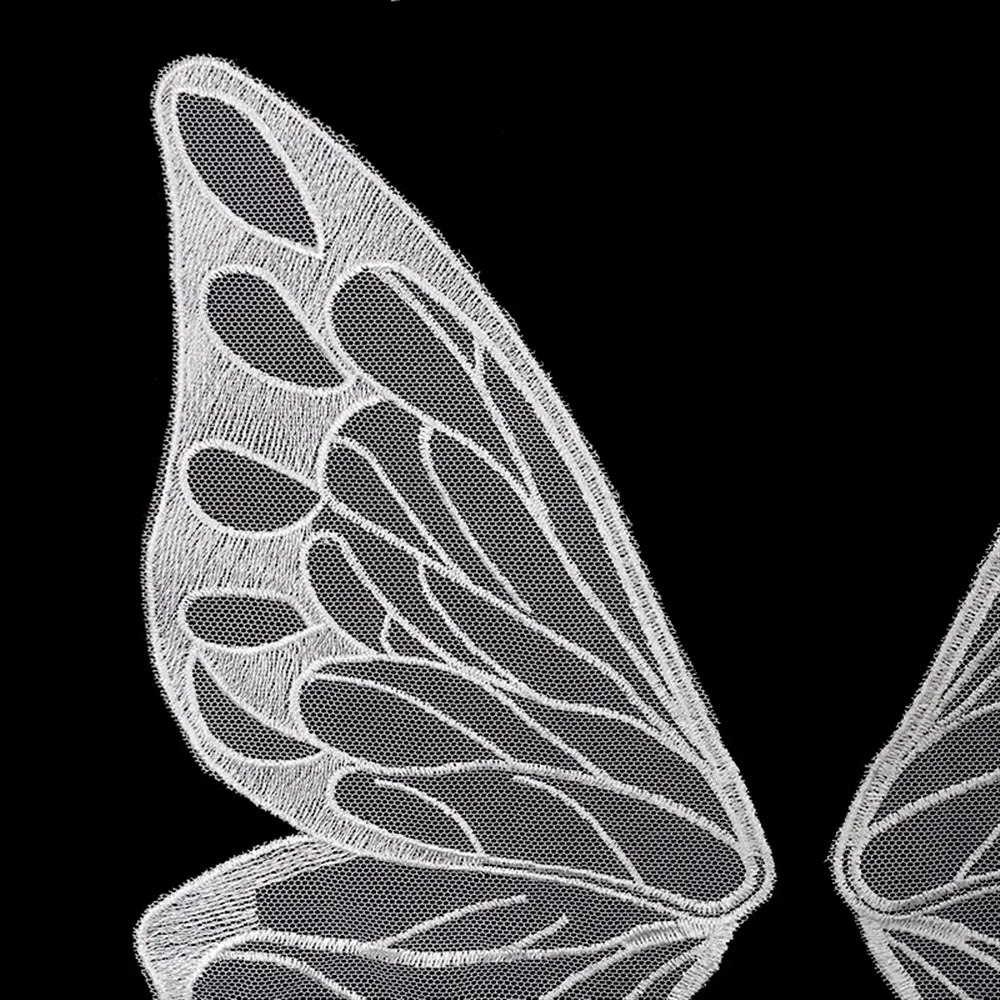 Embroidered Butterfly Wing Lace Applique Corsage