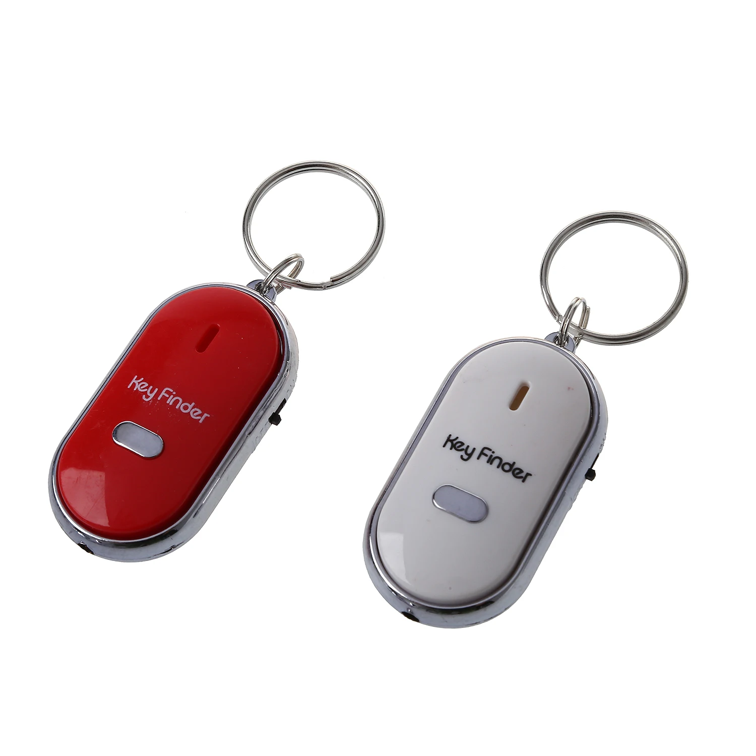 2pcs Whistle Lost Key Finder Flashing Beeping Locator Remote Keychain LED Ring key case key holder key organizer key protector