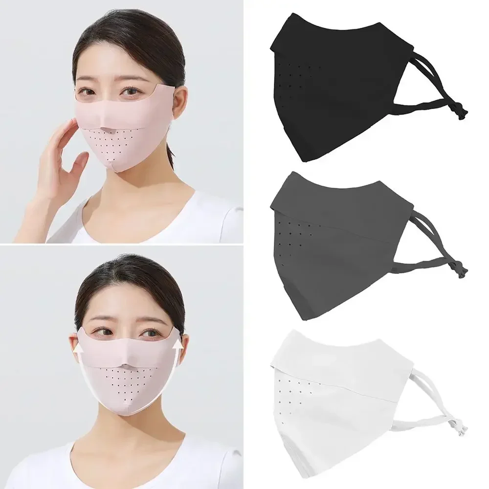 Sunscreen Face Mask Ice Silk Face Mask Anti-UV Sun Protection Summer