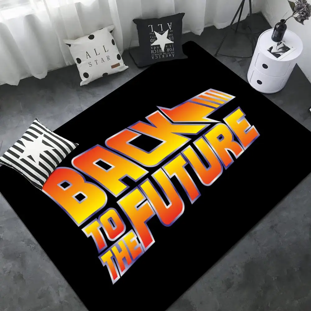 Retro Back To The Future Floor Mat Floor Mat INS Style Soft Bedroom Floor House Laundry Room Mat Anti-skid Household Carpets