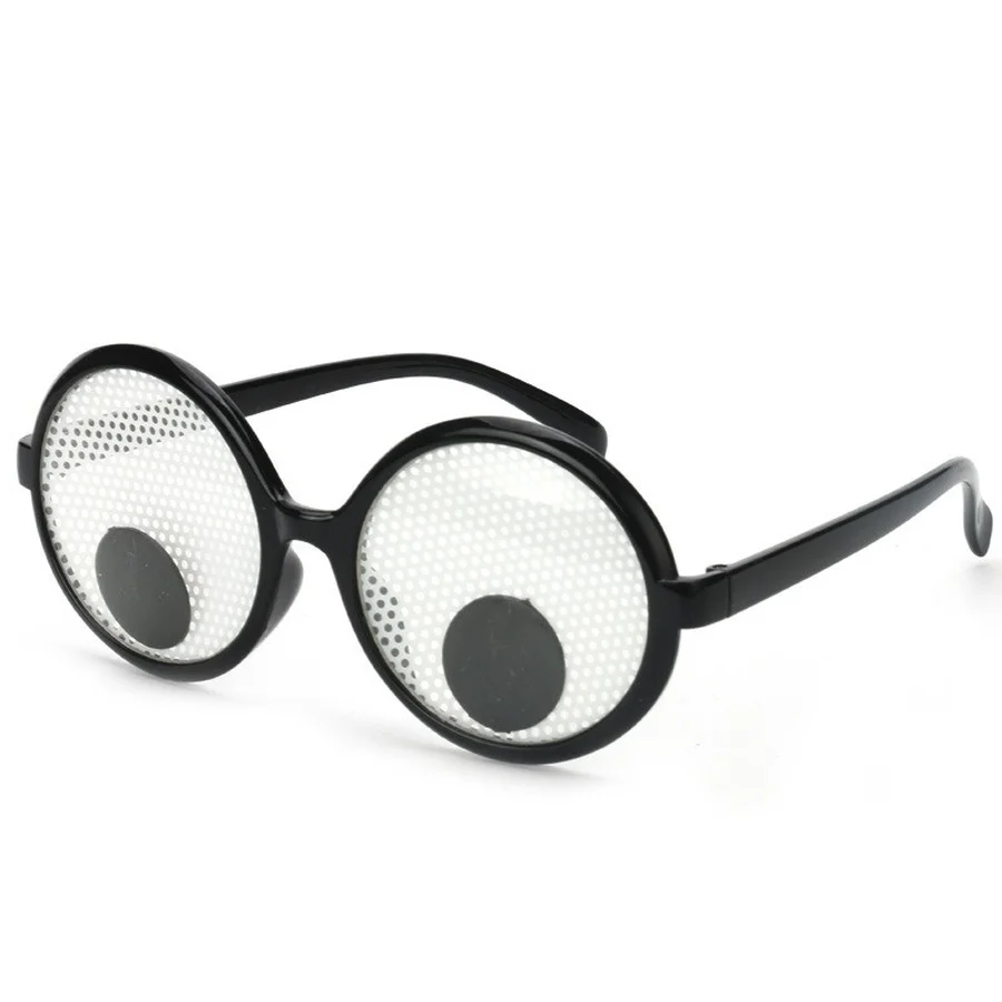 Creative Cute Will Turn The Eyeball Round Frame Glasses Funny Birthday Party Glasses Eyewear Sunglasses Novelty Toys Halloween anime cosplay props,anime cosplay accessories