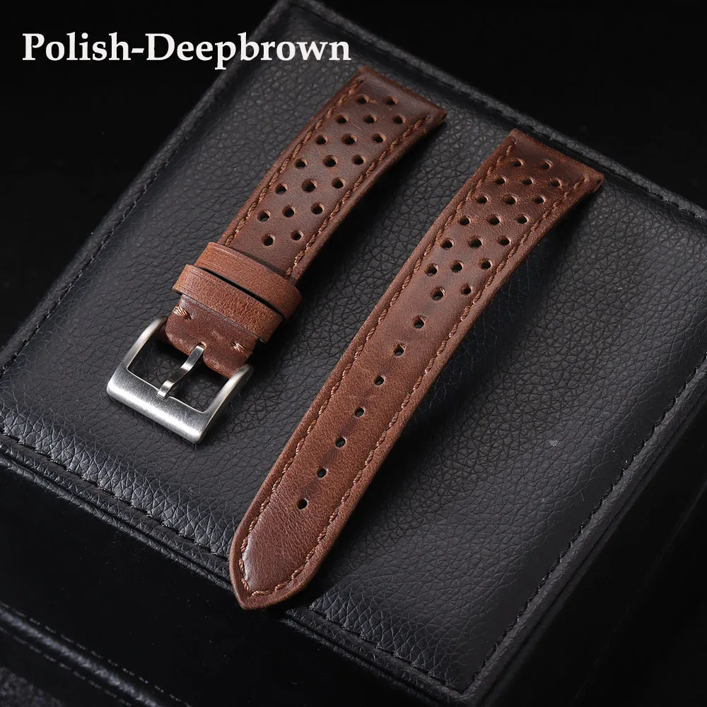 Premium Genuine Cowhide Leather Strap - Soft Breathable Retro Wristband