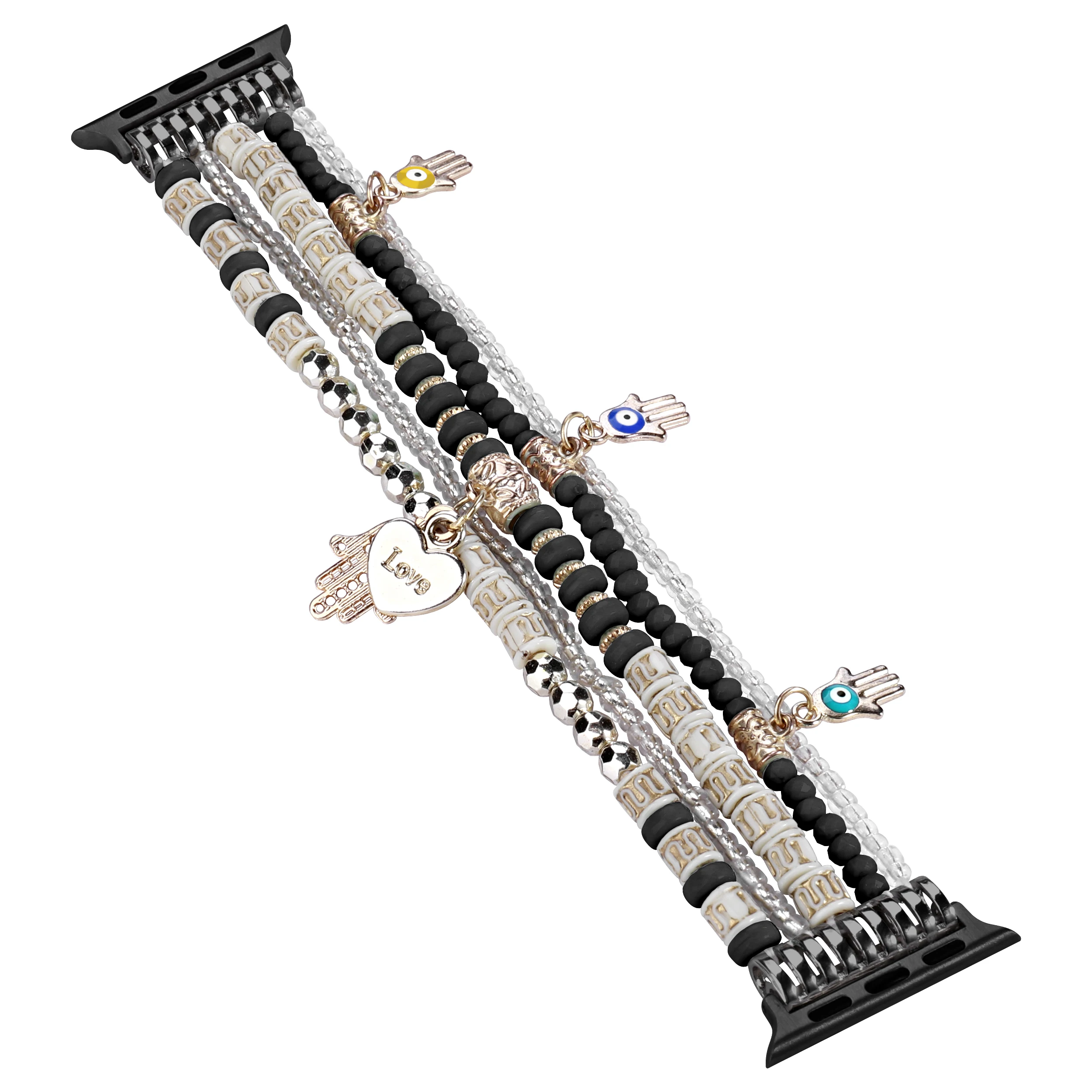 Elegant Elastic Beaded Bracelet Strap