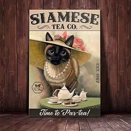 

Плакат для ресторана, металлический, с изображением кота