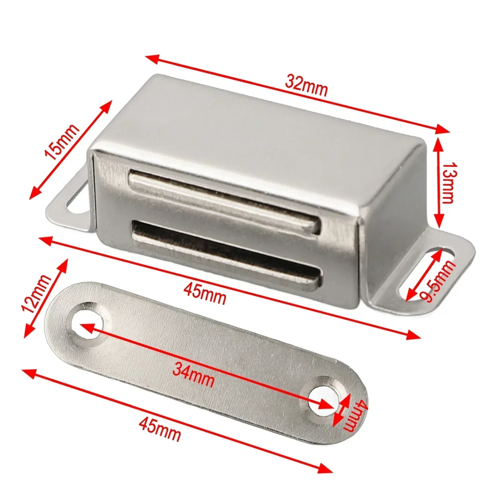 Cabinet Magnetic Door Catch Strong Heavy Duty Cupboard Magnets Kitchen Door Stainless Steel Furniture Hardware