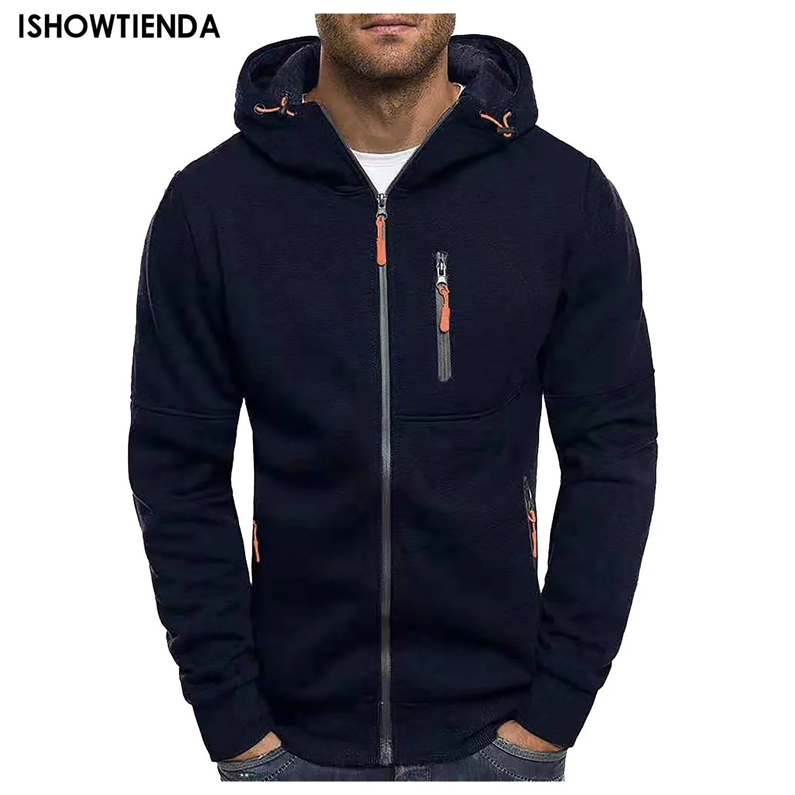 

Covrlge Spring Men's Jackets Hooded Coats Casual Zipper Sweatshirts Male Tracksuit Fashion Jacket Mens Clothing Outerwear