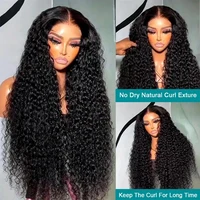 250% Remy crépus bouclés 13x6 Hd dentelle frontale perruque cheveux humains brésilien pré plumé sans colle perruques pour les femmes 13x4 dentelle avant perruques 3