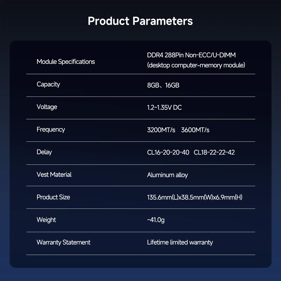 Fanxiang UD11 RGB メモリ Ram DDR4 16GB 32GB 3200-3600MT/s