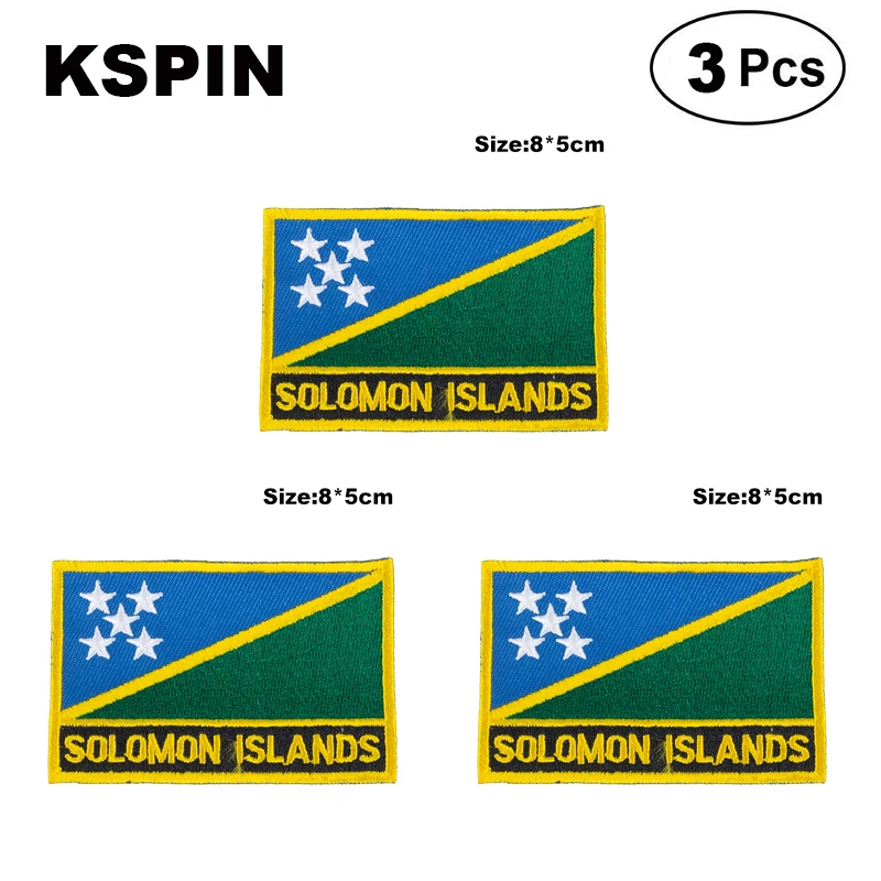 Toppe Con Bandiera Di Forma Rettangolare Delle Isole Salomone Toppe Con Bandiera Ricamata Toppe Con Bandiera Nazionale Per Abbigliamento Decorazione F