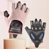 1 Pair Women Gym Gloves Weightlifting Fitness Training Non Slip Palm Protector Breathable Fingerless Bike Bicycle Cycling Gloves 2