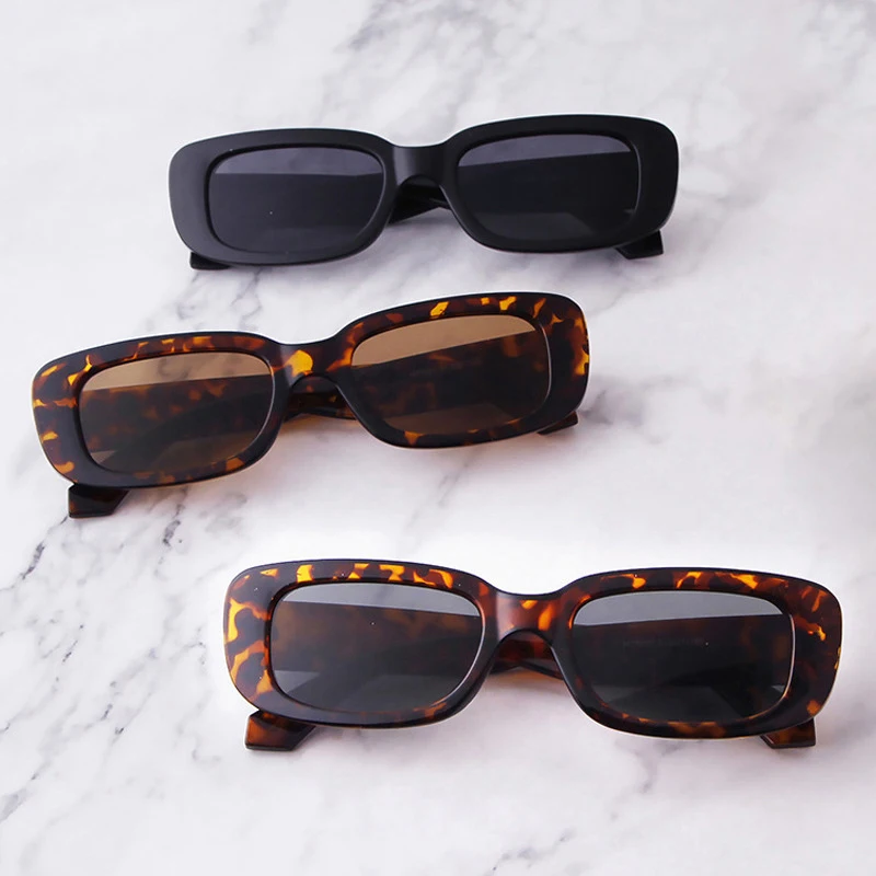 square sunglasses 2022 Small Rectangular Women's Retro Brand Designer Glasses Square Sunglasses Vintage Zonnebril Dames lenses Sun Decorative cute sunglasses