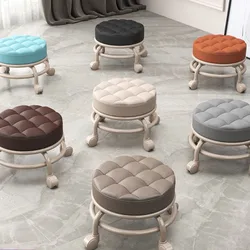 2023New 1Pcsrotating Pedicure Spa Beauty Salon with Wheels Stool Living Room Change Shoes Low Stools Beauty Seat Chair Furniture