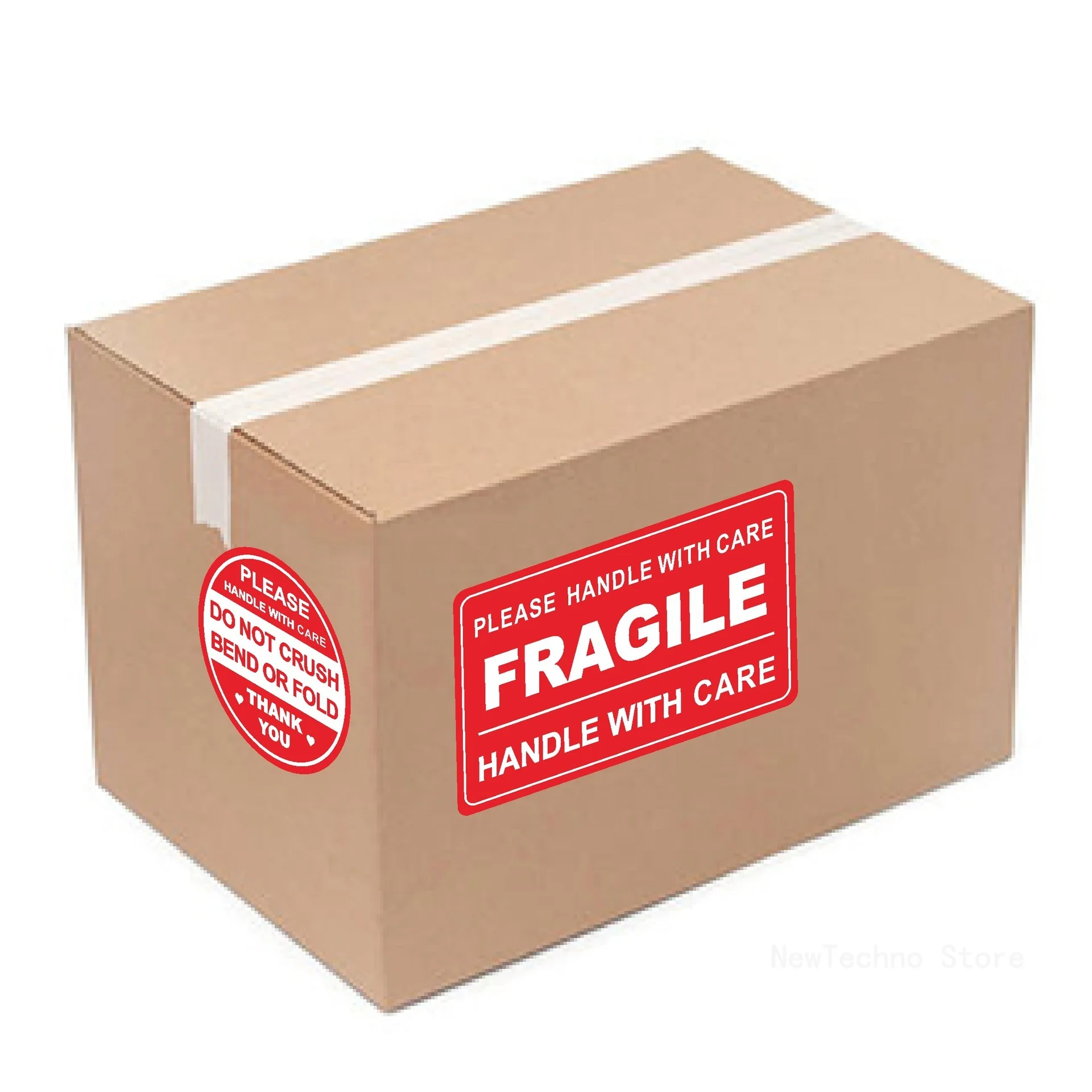 50pcs Fragile Stickers for Shipping Not Folded or Folded Stickers Not Fell OffLabels for Shipping Mailin Attention Notice Label