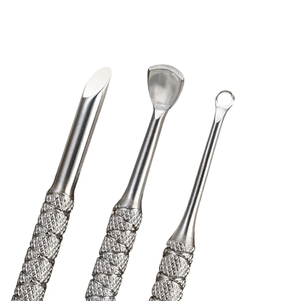 Cuticle Pusher Tools Professional Nail Cuticle Pusher Remover Trimmer Spoon Shaped Dual Sided Metal Stainless Steel
