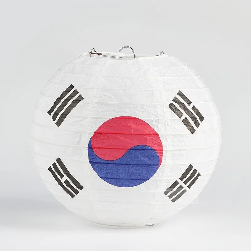 Koreanische Taegeukgi Tai Chi Laterne, Koreanische Rot-Weiß-Blaue Papierlaterne, Koreanischer Grillladen, Volkskunst-Hotel-Fassaden-Dekoration – Detail 3